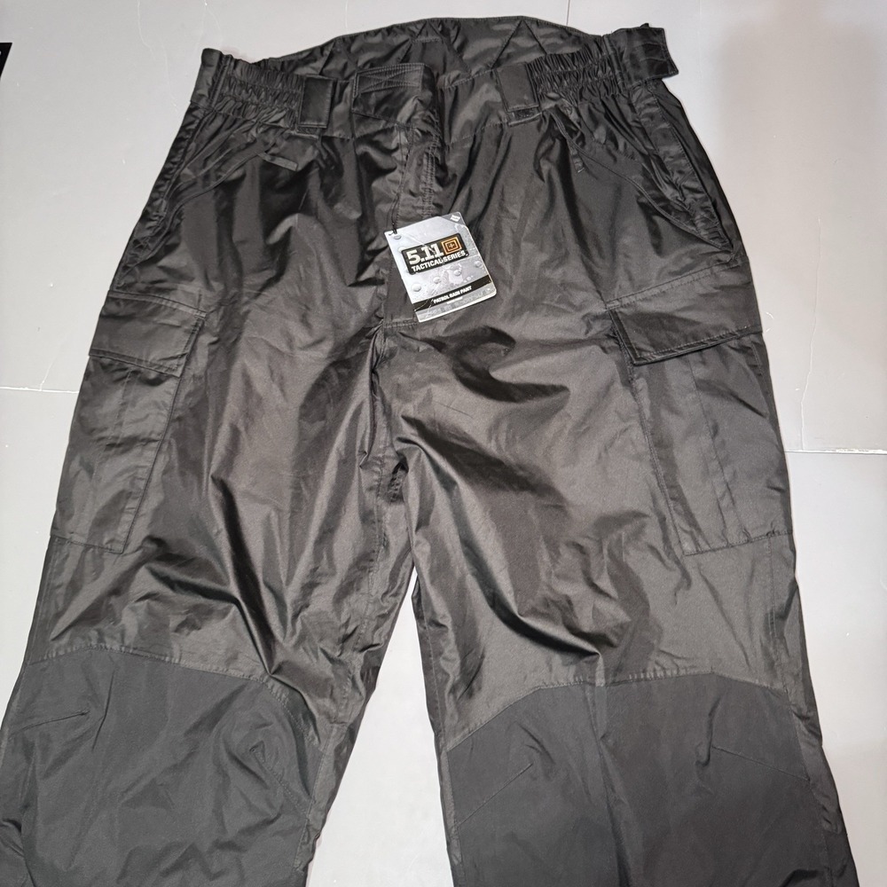 5.11 tactical cargo patrol rain pants men's 2xl regular black adjustable waist